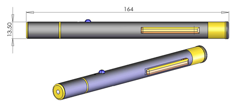 1342nm Infrared DPSS Laser, P1 Series Laser - Dimension