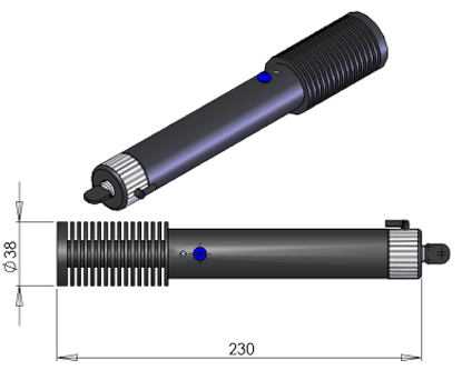 635nm Red Portable Laser, P3 Series Laser - Dimension