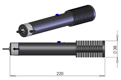 473nm Blue DPSS Laser, P8 Series Laser - Dimension