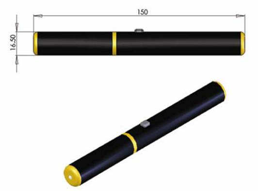 589nm Yellow DPSS Laser, P2 Series Laser - Dimension
