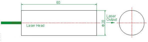 1064nm Infrared DPSS Laser, F1 Series Laser - Dimension