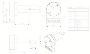 SCN800 Dimension Drawing for Galvo