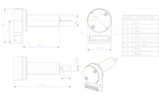 SCN805 Dimension Drawing for Galvo