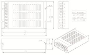 SCN805 Dimension Drawing for Power