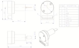 SCN803 Dimension Drawing for Galvo