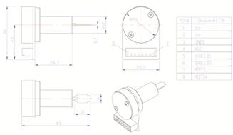 SCN804 Dimension Drawing for Galvo