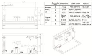 SCN804 Dimension Drawing for AMP