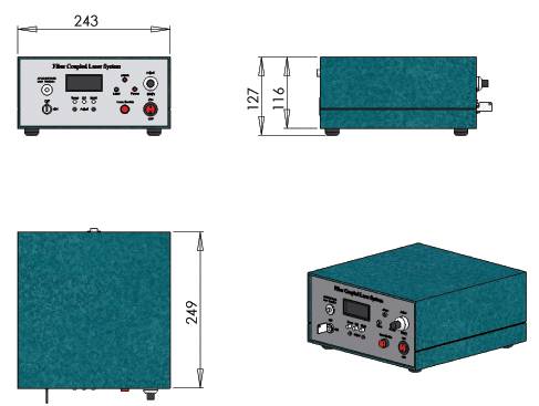 Fiber Coupling 660nm Red Diode Laser System