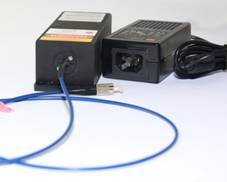 375nm UV Diode Laser, SM/PM Fiber Coupled, TAG-FC-SM/PM + AC Adapter